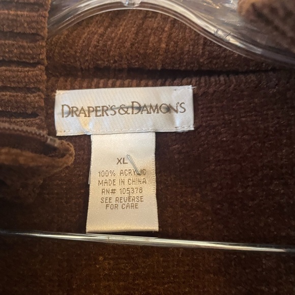 Drapers and Damon’s Vintage Brown Half Zip Pull Over - Picture 4 of 6
